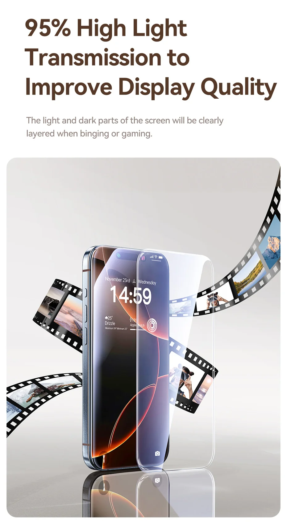 Baseus Full-View 0.3mm Tempered Glass For iPhone 17 16 Pro Max Screen Protector For iPhone 17 Air 15 14 13 Pro Max Dust Proof