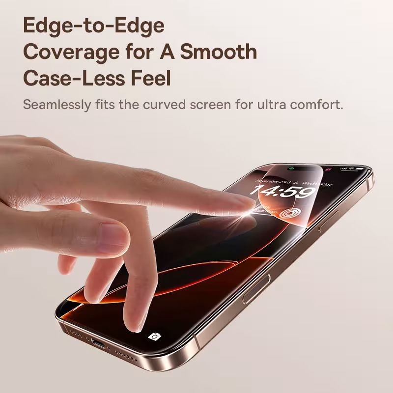 Baseus Full-View 0.3mm Tempered Glass Screen Protector for iPhone 17 16 15 14 13 Pro Max Baseus Full-View 0.3mm Tempered Glass Screen Protector for iPhone 17 16 15 14 13 Pro Max - Image 2