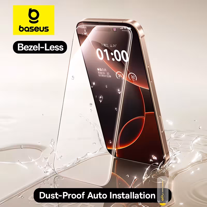 Baseus Full-View 0.3mm Tempered Glass Screen Protector for iPhone 17 16 15 14 13 Pro Max Baseus Full-View 0.3mm Tempered Glass Screen Protector for iPhone 17 16 15 14 13 Pro Max