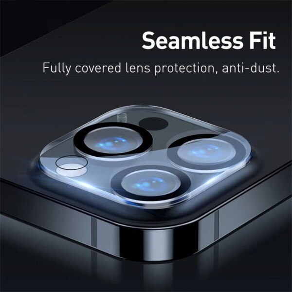 Baseus 2PCS Full-Coverage Camera Lens Protector for iPhone - Image 4