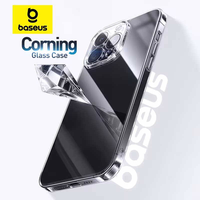 Baseus Ultra-Thin Corning Glass Case for iPhone 16 15 14 13 Pro Max Baseus Ultra-Thin Corning Glass Case for iPhone 16 15 14 13 Pro Max