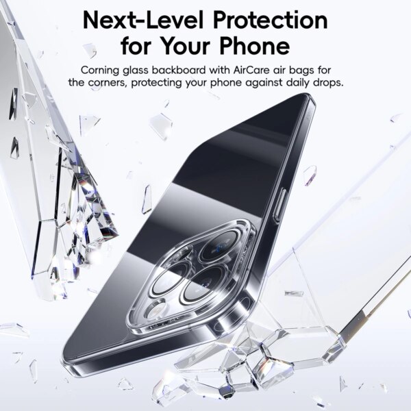 Baseus Ultra-Thin Corning Glass Case for iPhone 16 15 14 13 Pro Max - Image 6