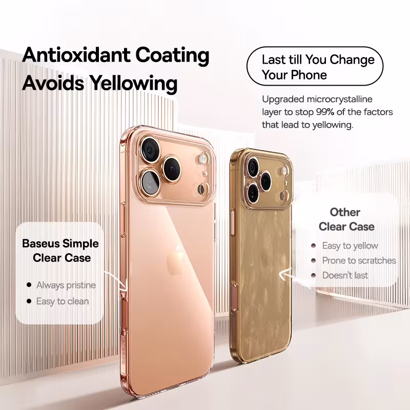 Baseus Simple Clear Soft Case for iPhone - Ultra Thin Crystal Clear Anti-Yellowing Protective Cover Baseus Simple Clear Soft Case for iPhone - Ultra Thin Crystal Clear Anti-Yellowing Protective Cover - Image 4
