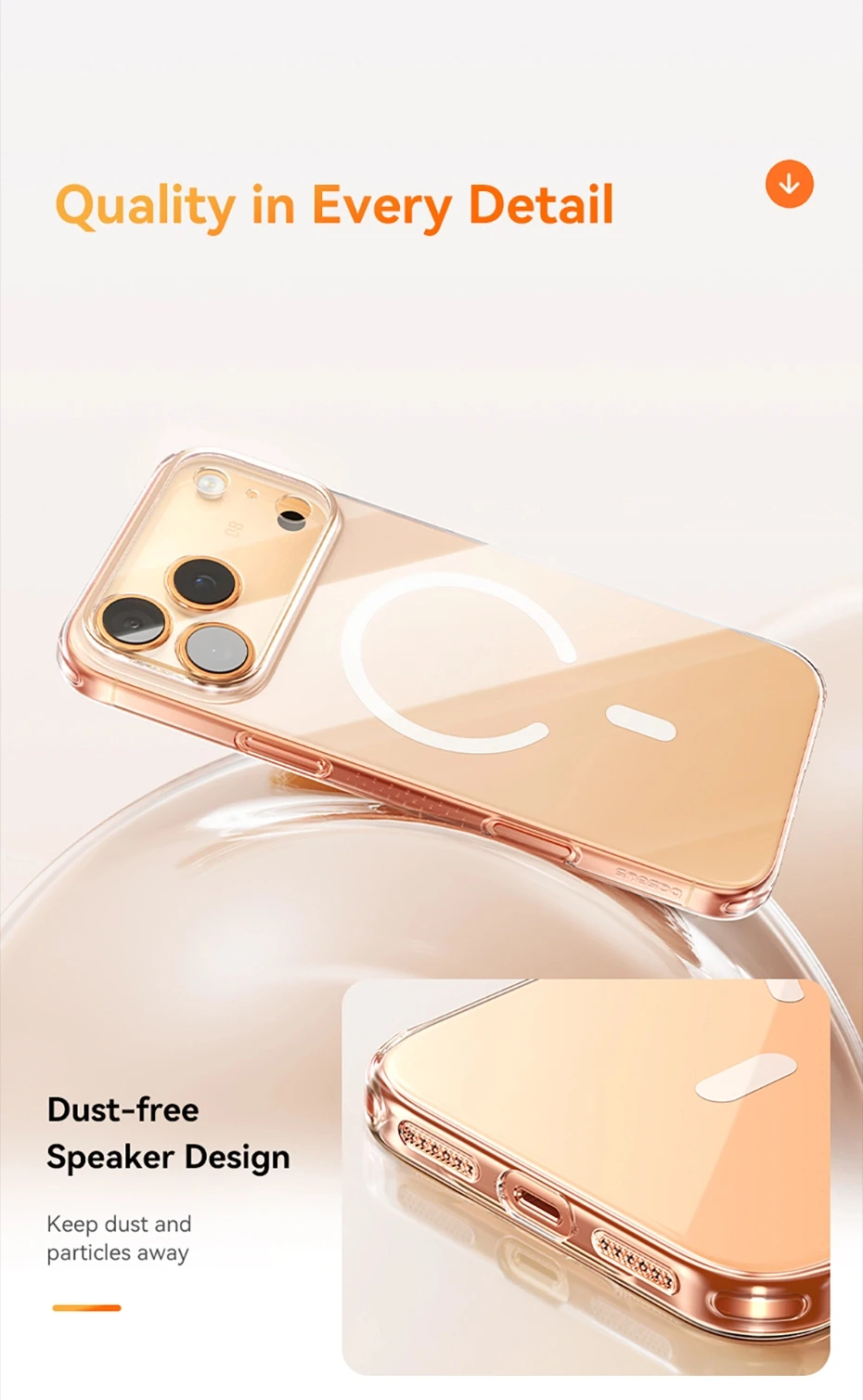 Baseus Magnetic Case For iPhone 17 Pro Max 17 Air Wireless Charging For Magsafe Case For iPhone 16 15 14 13 Pro Max Clear Cover