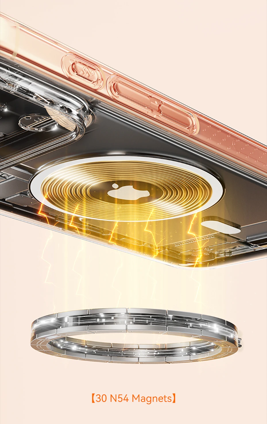 Baseus Magnetic Case For iPhone 17 Pro Max 17 Air Wireless Charging For Magsafe Case For iPhone 16 15 14 13 Pro Max Clear Cover