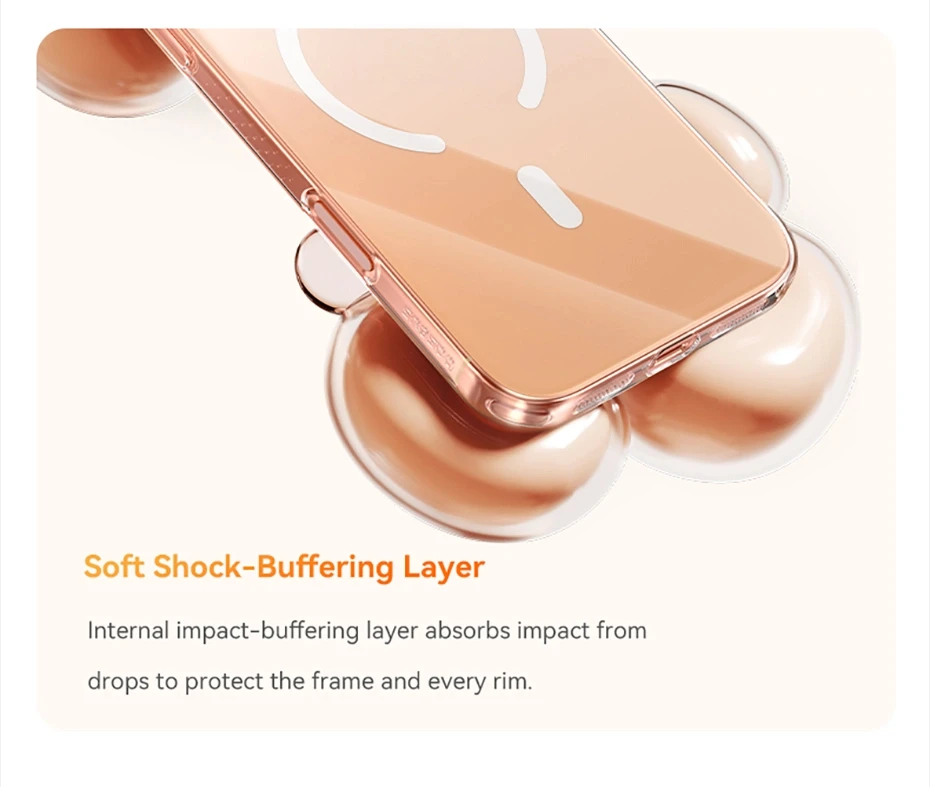 Baseus Magnetic Case For iPhone 17 Pro Max 17 Air Wireless Charging For Magsafe Case For iPhone 16 15 14 13 Pro Max Clear Cover
