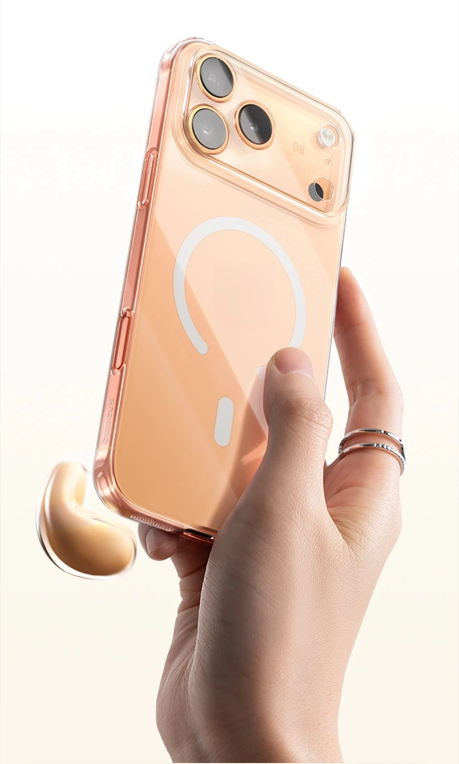 Baseus Magnetic Case For iPhone 17 Pro Max 17 Air Wireless Charging For Magsafe Case For iPhone 16 15 14 13 Pro Max Clear Cover