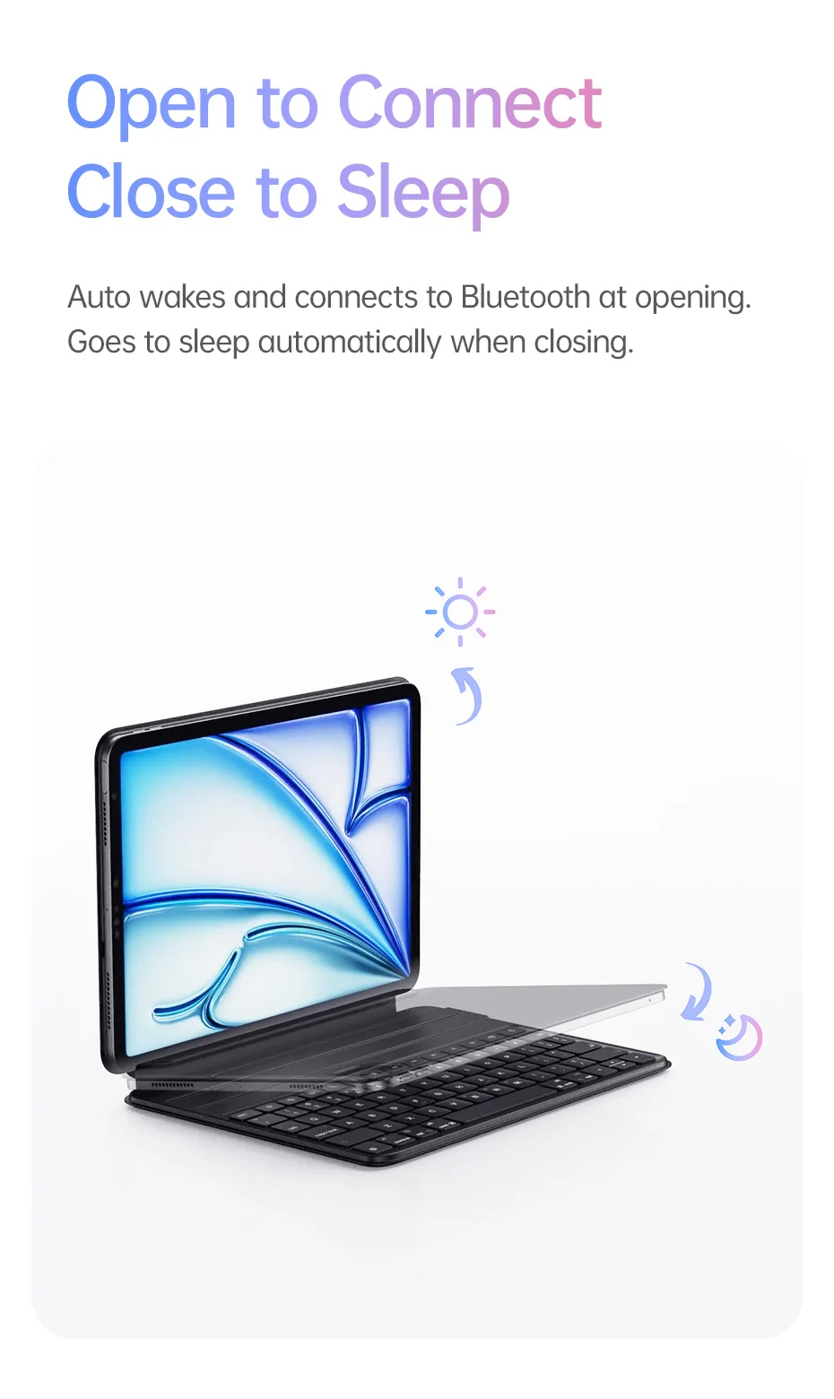 Baseus Detachable Keyboard Case Ultra Thin For iPad Pro 11-inch 2018-2022 iPad Air 4 Air 5 10.9 inch Pad Air6 Air7 11 inch