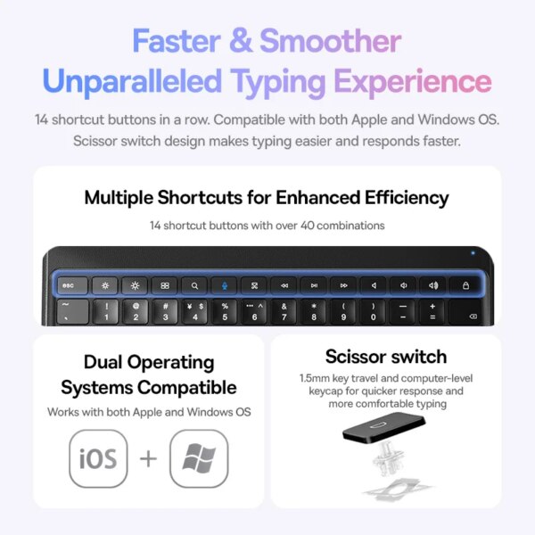 Baseus Brilliance KA3 Detachable Bluetooth Keyboard Case For iPad Pro 11 Air 4/5/6/7 10.9-inch - Image 4