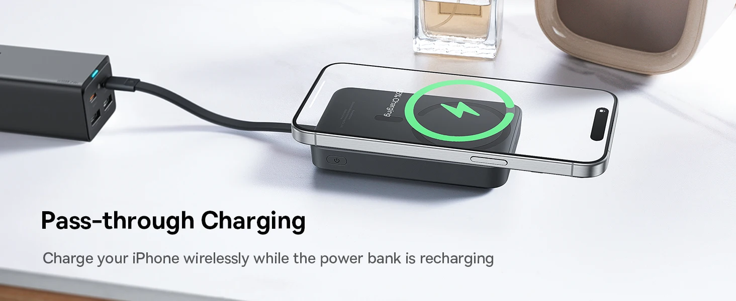 Baseus Magnetic Power Bank 10000mAh 30W With USB Type C Cable External Charger Battery Fast Charge Powerbank 【Bayern Version】