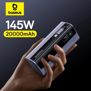 Baseus 145W Power Bank 20000mAh with 100W Retractable Cable Fast Charging