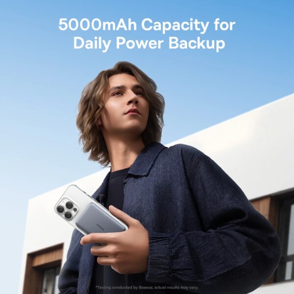 Baseus PicoGo AM41 5000mAh Magnetic Power Bank 15W Wireless 20W Wired Ultra-Slim Card-Sized Portable Charger - Image 4