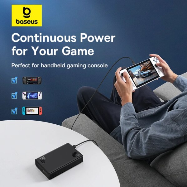 Baseus 140W Power Bank 24000mAh Portable Charger 3 Output Ports for MacBook iPhone 16 - Image 4