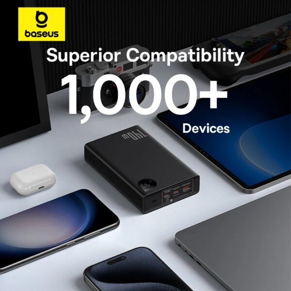 Baseus 140W Power Bank 24000mAh Portable Charger 3 Output Ports for MacBook iPhone 16 - Image 6