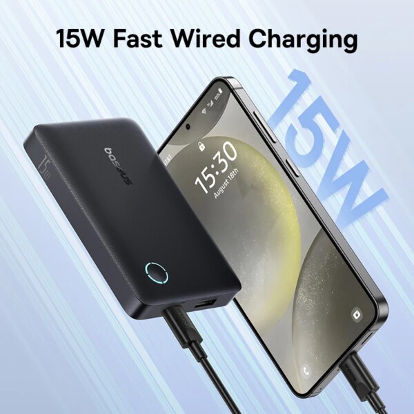 Baseus EnerFill FP11 10000mAh Power Bank 15W PD Fast Charging USB-C USB-A Portable External Battery - Image 5