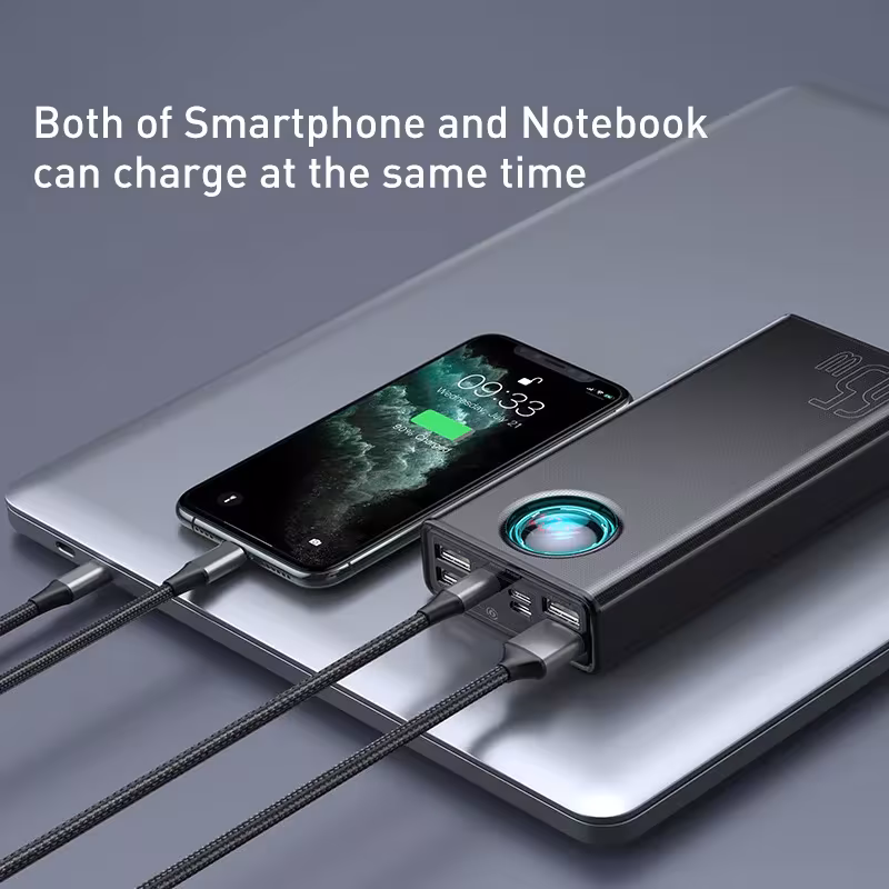 Baseus 65W Power Bank 30000mAh PD Quick Charge 3.0 Digital Display External Battery Pack Baseus 65W Power Bank 30000mAh PD Quick Charge 3.0 Digital Display External Battery Pack - Image 5