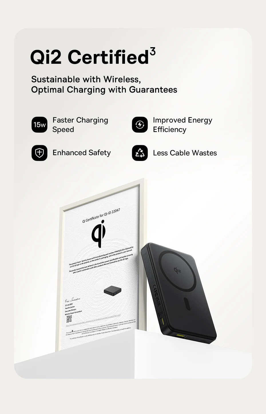 Baseus Qi2 Magnetic Power Bank 10000mah 15W Wireless Charging 22.5W Wired Charge Qi2-Certified for iPhone 16 15 14 13 12 Pro Max