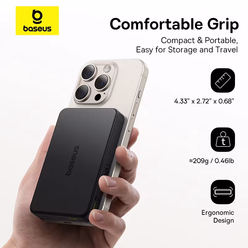 Baseus Qi2 Magnetic Power Bank 10000mAh 15W Wireless 22.5W Wired Charging Baseus Qi2 Magnetic Power Bank 10000mAh 15W Wireless 22.5W Wired Charging