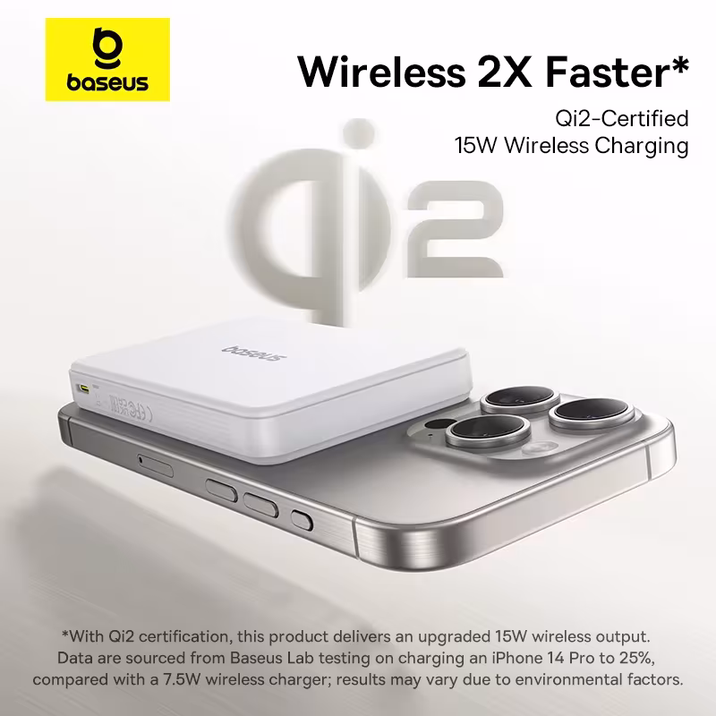 Baseus Qi2 Magnetic Power Bank 10000mAh 15W Wireless 22.5W Wired Charging Baseus Qi2 Magnetic Power Bank 10000mAh 15W Wireless 22.5W Wired Charging - Image 5