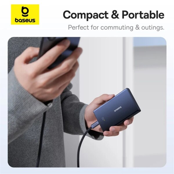 Baseus PicoGo 20W Power Bank 10000mAh with Digital Display USB-C Fast Charging Portable - Image 6