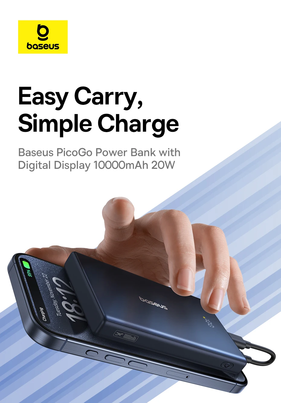 Baseus x FC Bayern 20W Power Bank 10000mAh Capacity 2 USB-C 1 USB-A Output for iPhone Samsung Xiaomi Poco Portable Powerbank