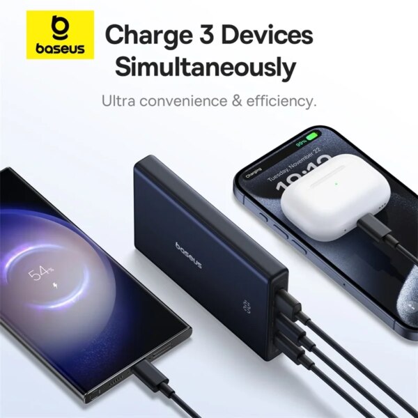 Baseus PicoGo 20W Power Bank 10000mAh with Digital Display USB-C Fast Charging Portable - Image 4