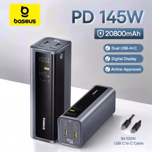 Baseus EnerGeek GR12 145W 20800mAh Power Bank with Digital Display