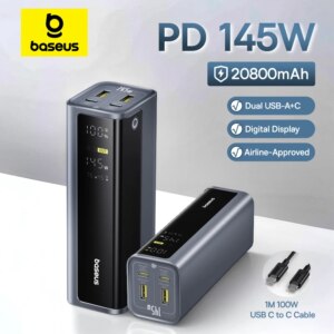 Baseus EnerGeek GR12 145W 20800mAh Power Bank with Digital Display
