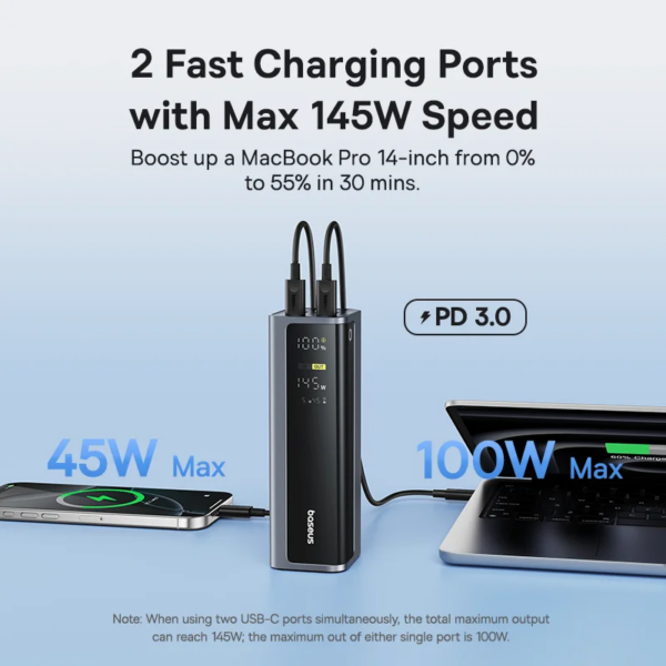 Baseus EnerGeek GR12 145W 20800mAh Power Bank with Digital Display - Image 3