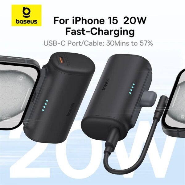 Baseus Compact Fast Charging Power Bank 5000mAh 20W Type-C Edition - Image 5