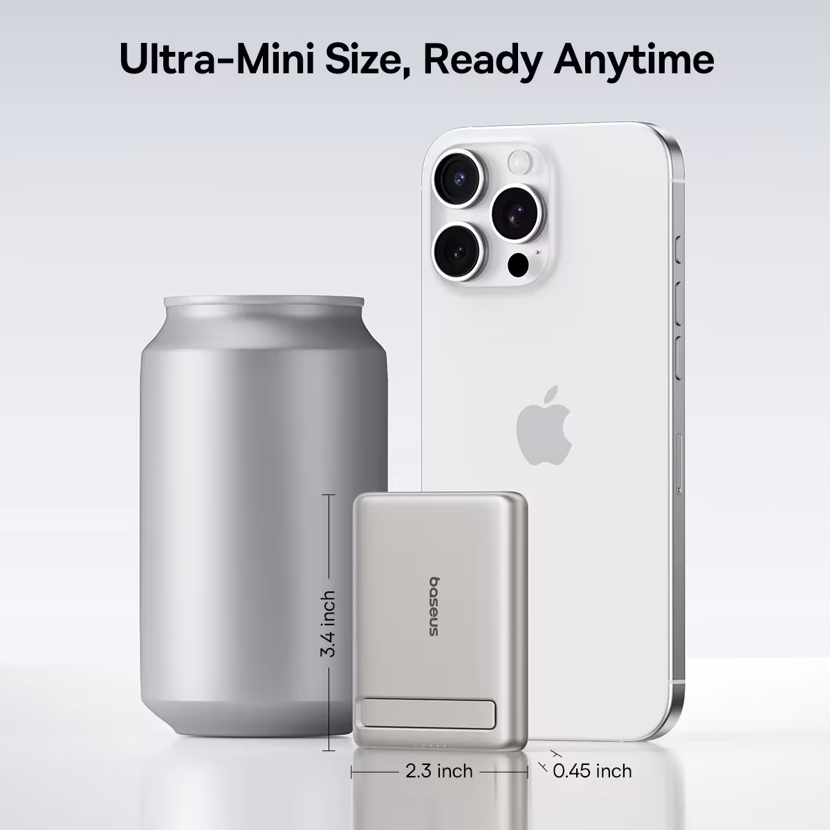 Baseus PicoGo AM31 Qi2 Ultra-Mini Magnetic Power Bank 5000mAh with Kickstand 15W Wireless 20W USB-C Baseus PicoGo AM31 Qi2 Ultra-Mini Magnetic Power Bank 5000mAh with Kickstand 15W Wireless 20W USB-C - Image 4