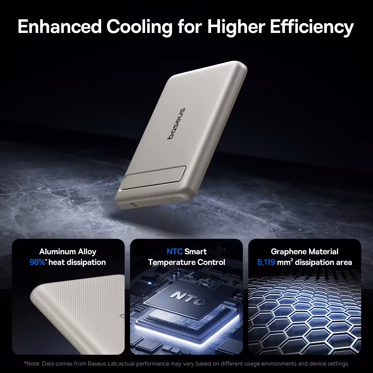 Baseus PicoGo AM31 Qi2 Ultra-Mini Magnetic Power Bank 5000mAh with Kickstand 15W Wireless 20W USB-C Baseus PicoGo AM31 Qi2 Ultra-Mini Magnetic Power Bank 5000mAh with Kickstand 15W Wireless 20W USB-C - Image 6