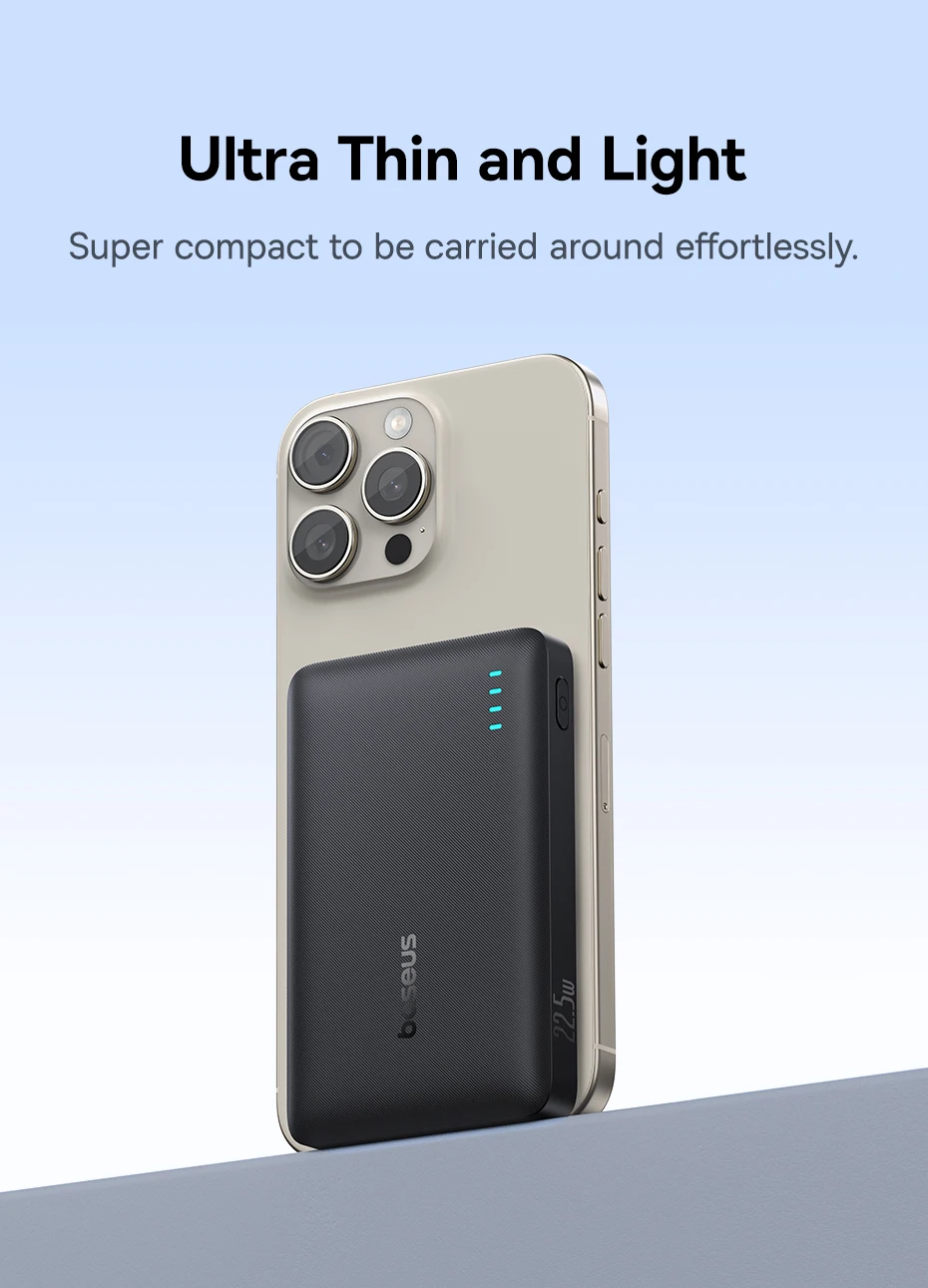 Baseus FP21 22.5W Power Bank 10000mAh Portable Charger PowerBank Fast Charging External Battery For iPhone Samsung Xiaomi Poco