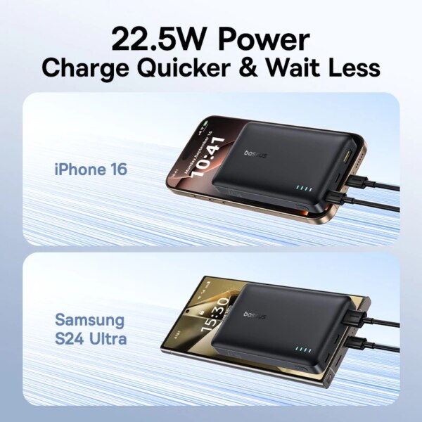 Baseus EnerFill FP21 10000mAh 22.5W Fast Charging Power Bank Portable Ultra Thin - Image 2
