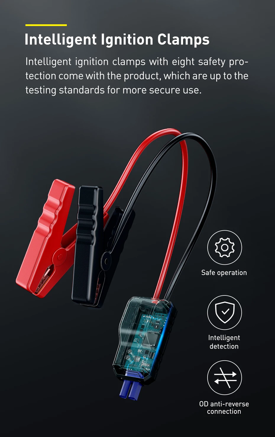 Baseus 2000A Jump Starter Power Bank 20000mAh 15W Fast Charging for iPhone Powerbank Auto Battery Emergency Starting Device