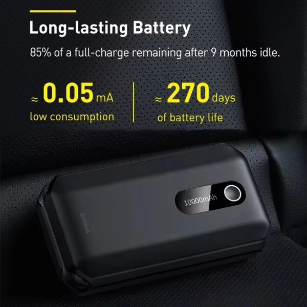 Baseus Super Energy Max 20000mAh Car Jump Starter 2000A Peak for Gas and Diesel Engines - Image 5