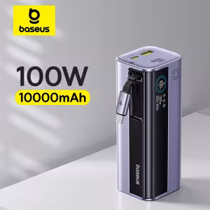 Baseus EnerGeek GR11 Power Bank 10000mAh 100W with Retractable Cable
