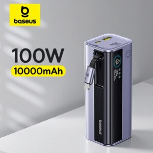 Baseus EnerGeek GR11 Power Bank 10000mAh 100W with Retractable Cable