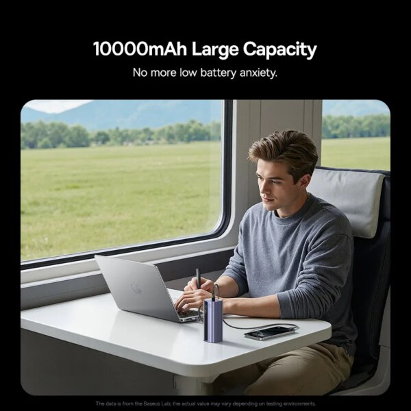 Baseus EnerGeek GR11 Power Bank 10000mAh 100W with Retractable Cable - Image 6