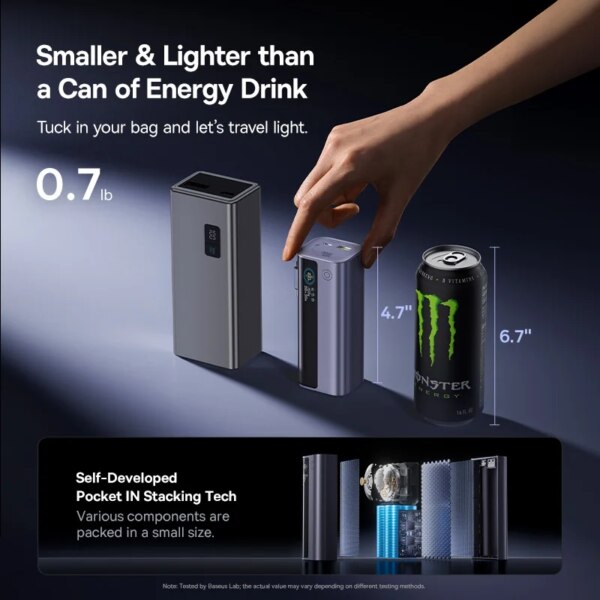Baseus EnerGeek GR11 Power Bank 10000mAh 100W with Retractable Cable - Image 5