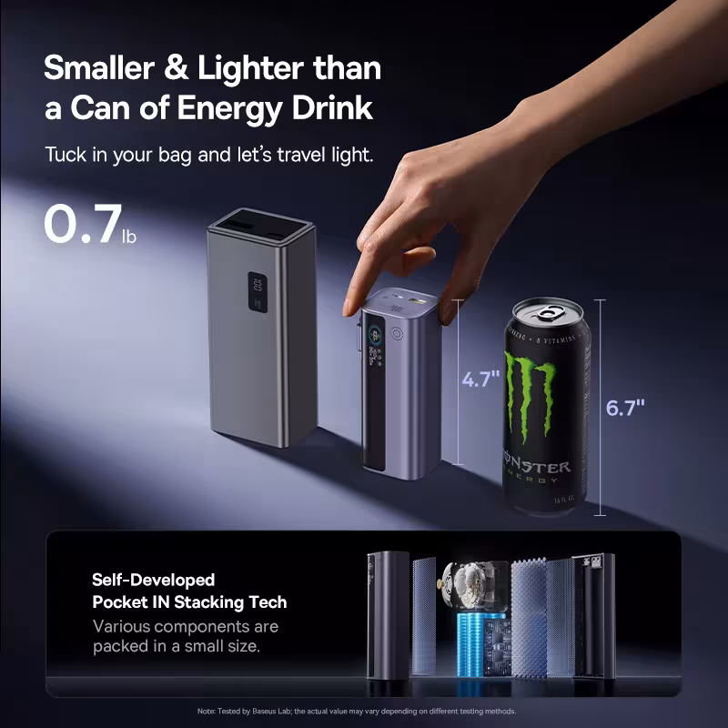 Baseus EnerGeek GR11 Power Bank 10000mAh 100W with Retractable Cable Baseus EnerGeek GR11 Power Bank 10000mAh 100W with Retractable Cable - Image 5