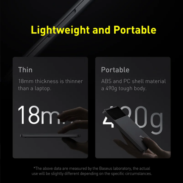Baseus Blade 100W Portable Power Bank 20000mAh Ultra-Thin Laptop Charger - Image 5