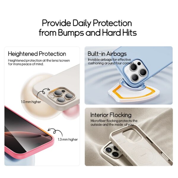 Baseus Liquid Silicone Magnetic Case for iPhone 16 15 14 Series | 0.2mm Ultra Thin MagSafe Compatible - Image 6