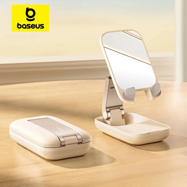 Baseus Adjustable Phone Stand Holder with Built-in Mirror, 4 Colors