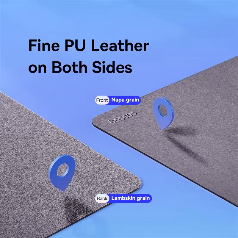 Baseus Double-Sided PU Leather Mouse Pad - Spill Resistant, Eco-Friendly Office Desk Mat Baseus Double-Sided PU Leather Mouse Pad - Spill Resistant, Eco-Friendly Office Desk Mat - Image 2