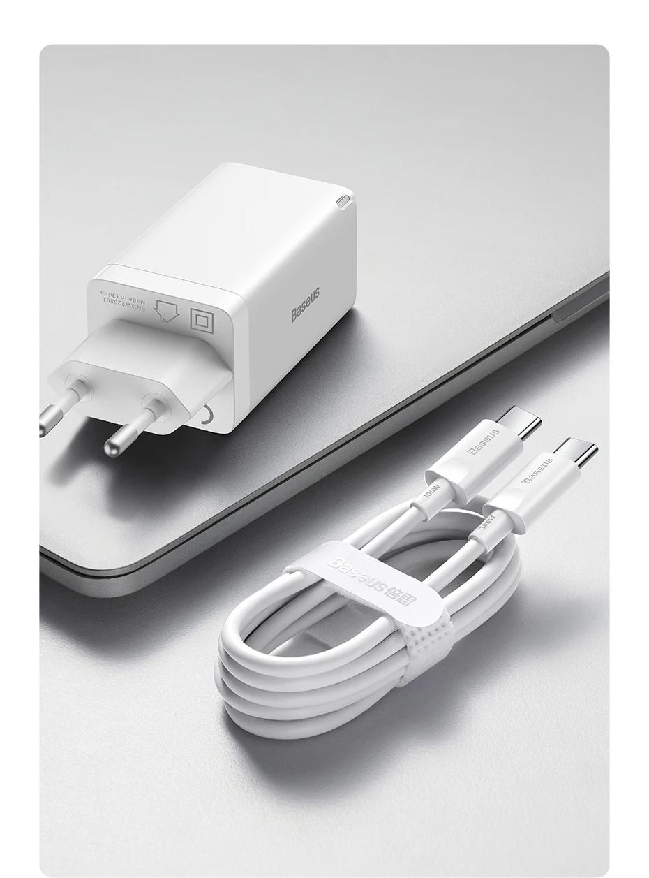 Baseus 65W GaN Charger Quick Charge Type C PD Charger USB Charger with QC4.0 Portable Fast Charger For Laptop iPhone 16 15 14 13