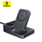 Baseus Nomos 8-in-1 Slim Charging Station 67W with AC Outlets, Qi2 Wireless, and USB-C Fast Charging