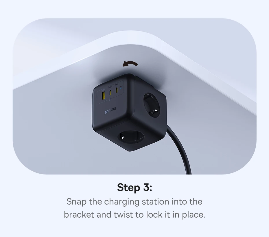 Baseus 67W GaN Fast Charger Power Strip 3AC 3680W Outlet USB-C Fast Charging Desktop Station For Laptop iPhone Samsung Xiaomi
