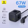 Baseus EnerFill FA11 6-in-1 GaN Charging Station 67W Cube Power Strip with 3 AC Outlets