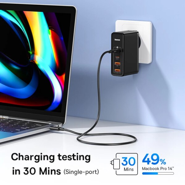 Baseus GaN2 Pro 100W Quick Charger 4-Port USB C PD Fast Wall Charger - Image 3